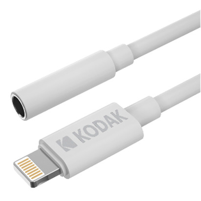 Cable Kodak JACK 3,5 HEMBRA a LIGHTNING 10cm BLANC